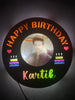 Wooden Led lamp with photo & name for birthday,anniversary,husband,wife, girlfriend,boyfriend 12x12 inch
